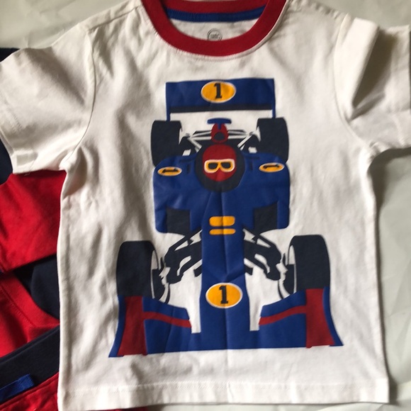 Outfit racecar toddler boys 3 piece size 5T Wonder Nation height 42-44.5" red - Picture 7 of 9